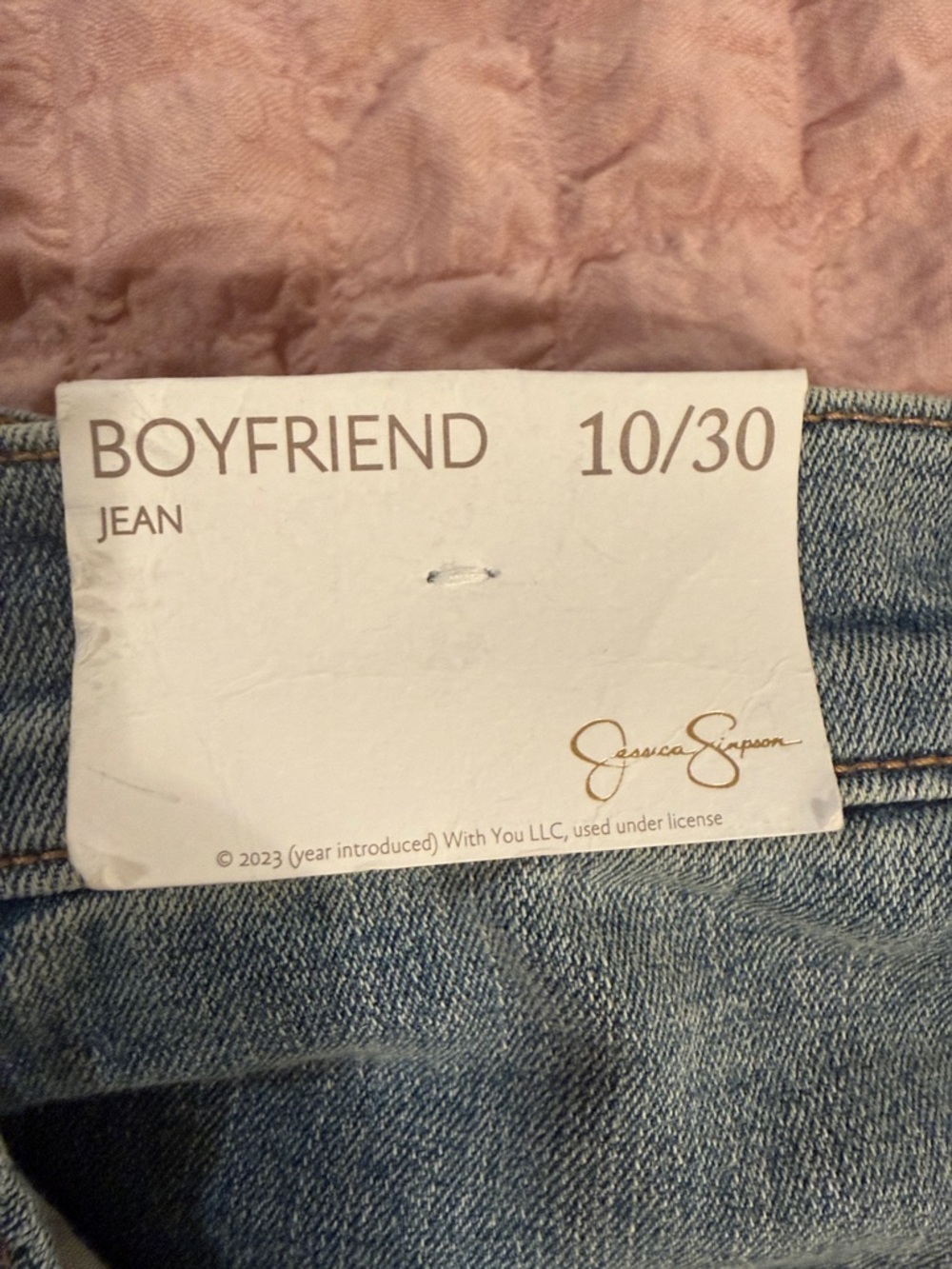 Jessica Simpson Women’s Dance the Night Away Wide Leg Boyfriend Jeans, Size 10 - Picture 5 of 12